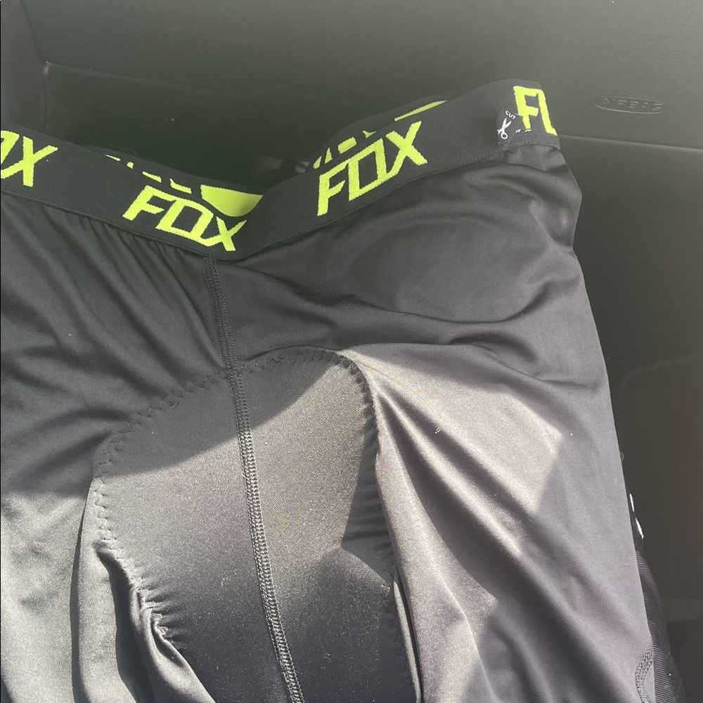 Fox Black Shorts with Neon Green Waistband